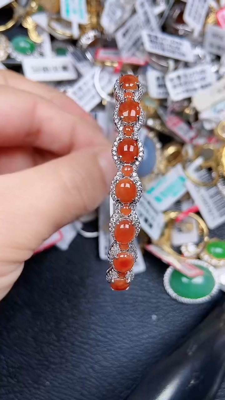 颈饰银S925镶嵌翡翠0946