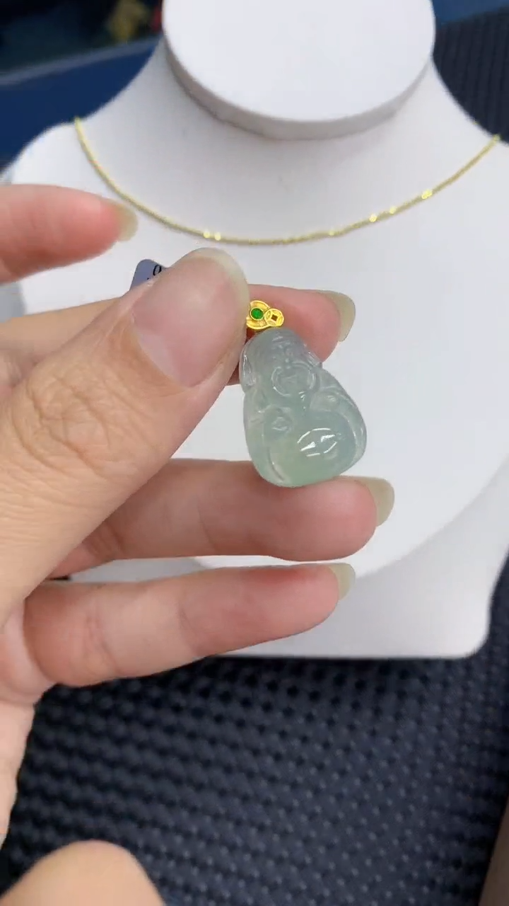 【闪购商品】翡翠颈饰18K金镶嵌            8
