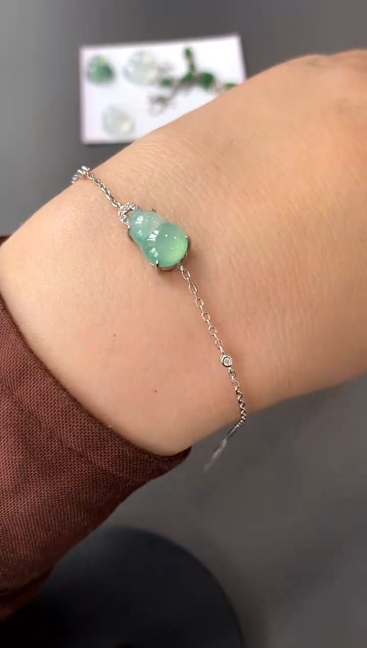 【闪购商品】翡翠手链银S925镶嵌买断价