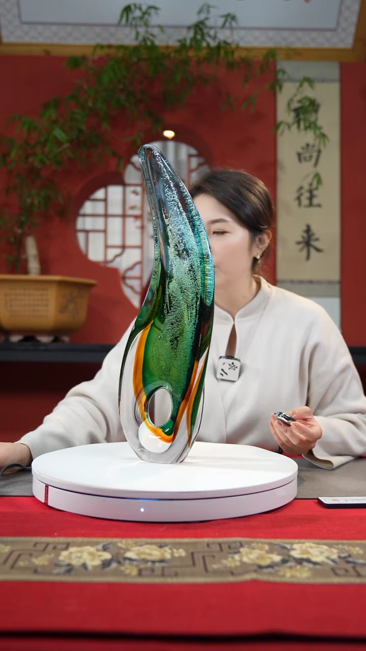 【闪购商品】琉璃手工艺品柳叶弯刀