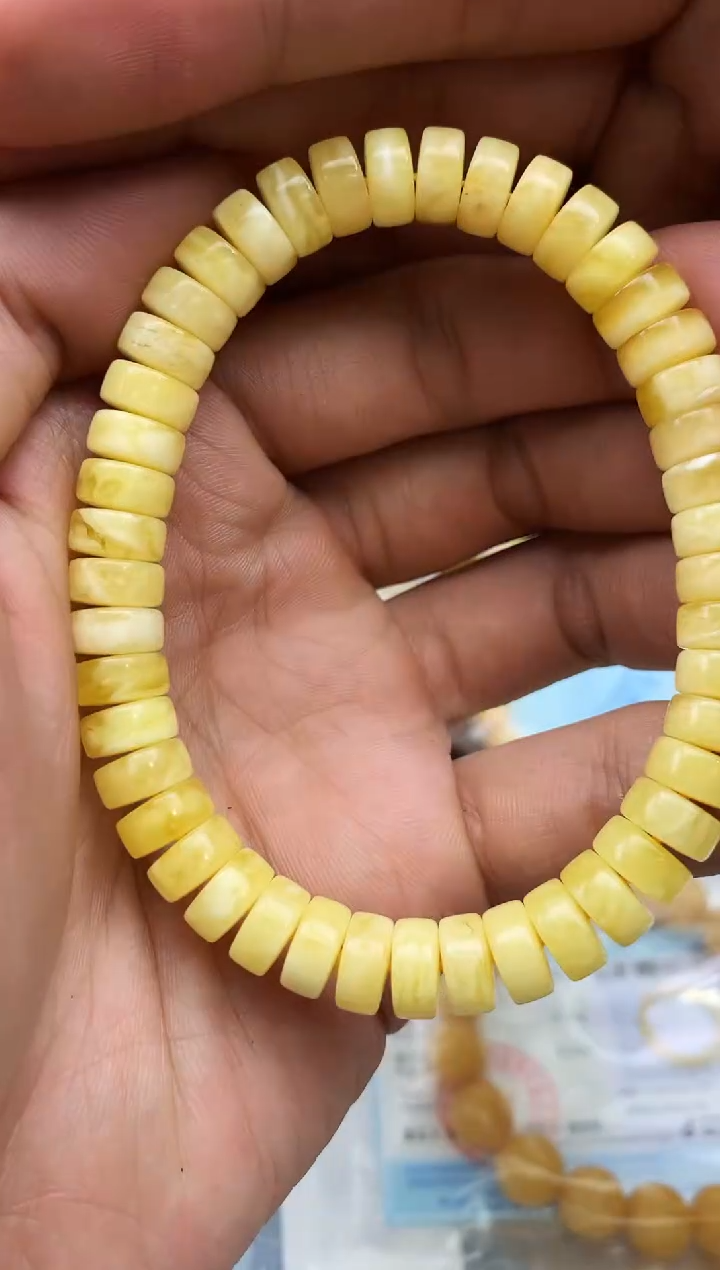 裸石蜜蜡未镶嵌手串卡8