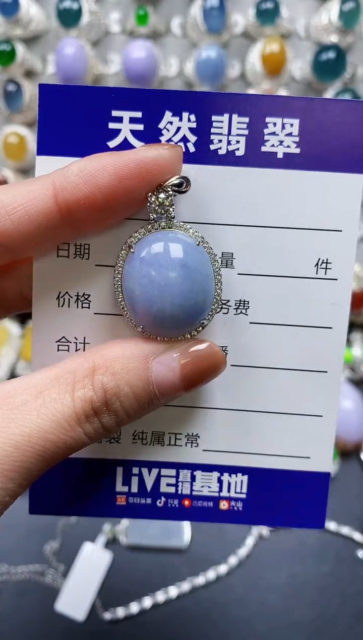 【闪购商品】翡翠颈饰银S925镶嵌0564