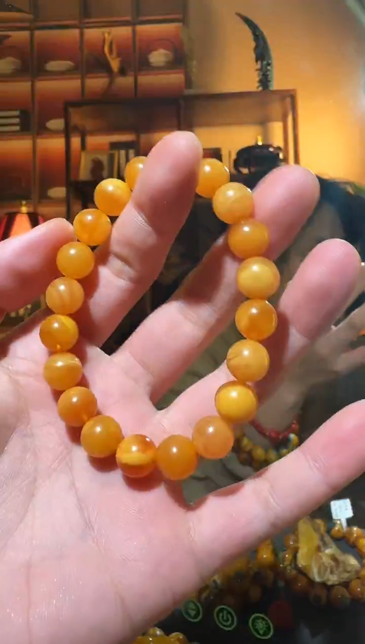 蜜蜡颈饰未镶嵌1894天然蜜蜡珠宝奇石