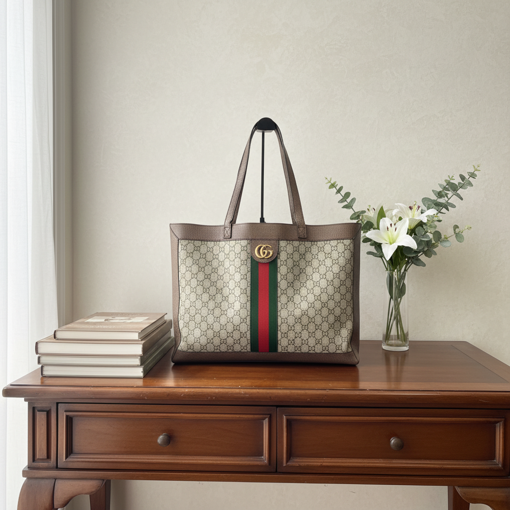 95新 GUCCI/古驰  老花手提托特 1749 8971 