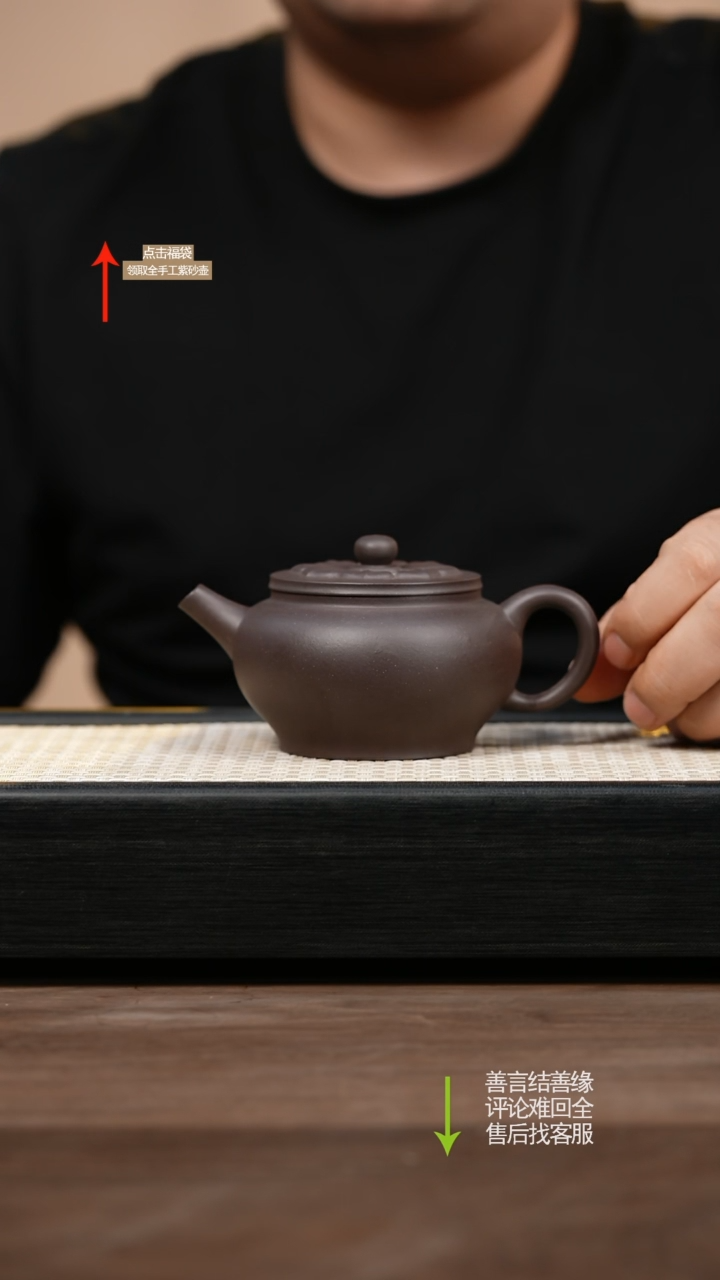 茶壶紫砂ZX天青莲灯壶