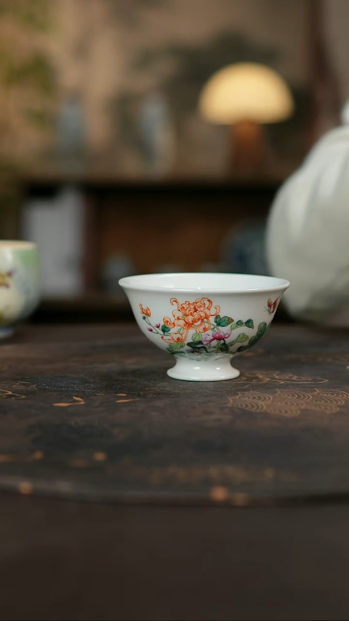 景德镇陶瓷杯碗柴烧多人