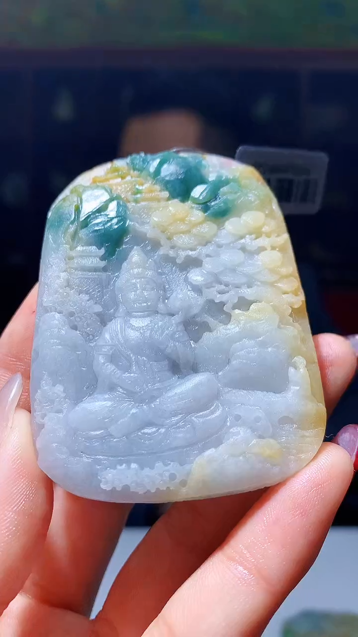 【闪购商品】定制翡翠未镶嵌1049hm-毛货挂件38