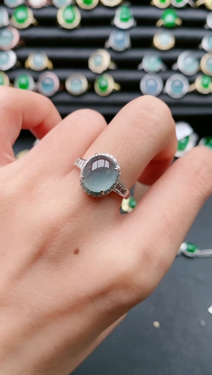【闪购商品】翡翠戒指银S925镶嵌11111