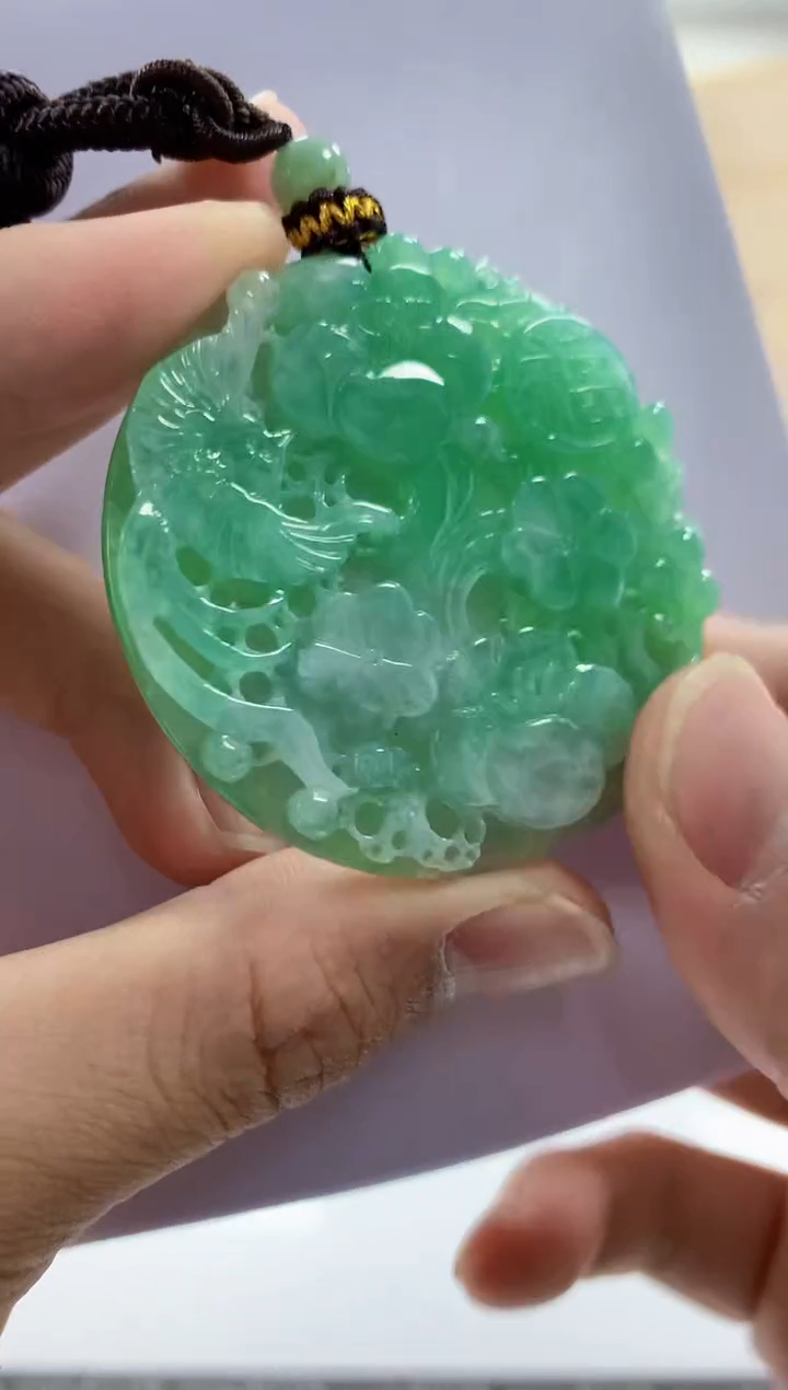 【闪购商品】定制翡翠未镶嵌4902bb-毛货挂件131