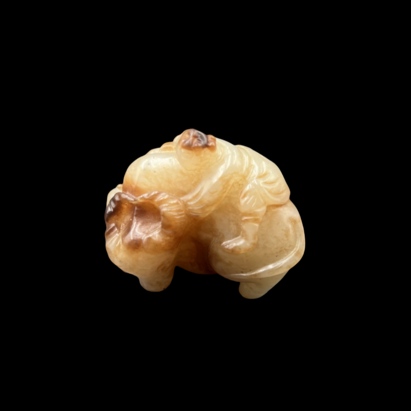 明早期童子牧牛玉摆件【华夏藏古】Z29002