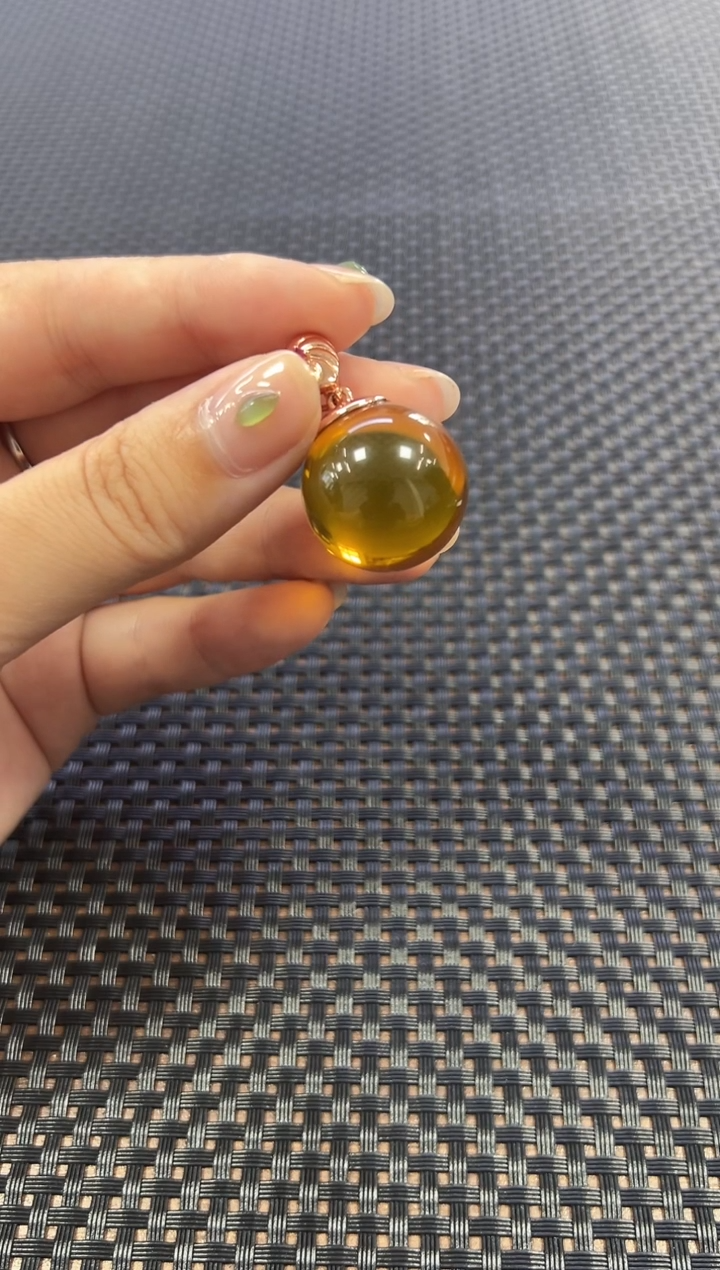 银S925镶嵌蓝珀裸石（多样性发一件）0368