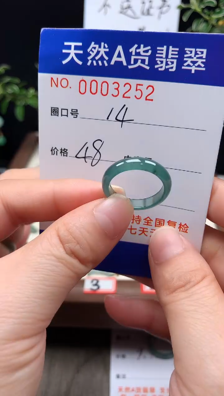未镶嵌戒指翡翠14#