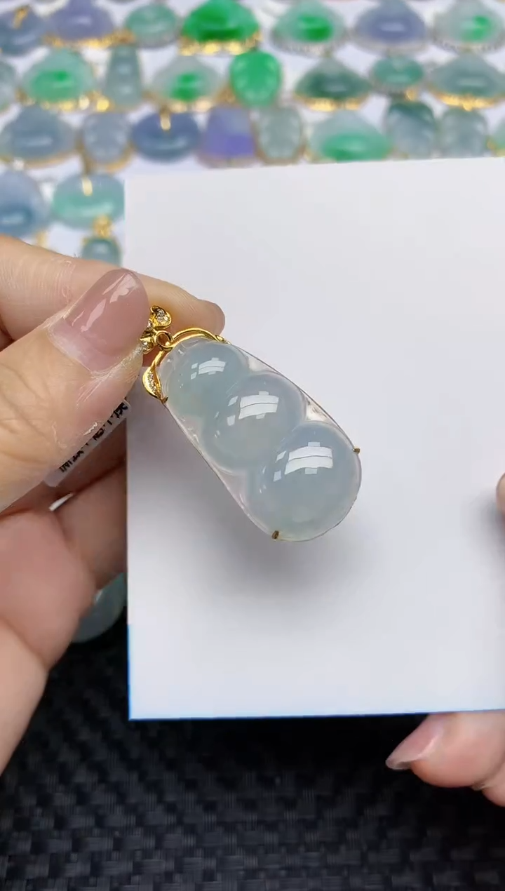【闪购商品】翡翠颈饰18K金镶嵌天然A货翡翠 120