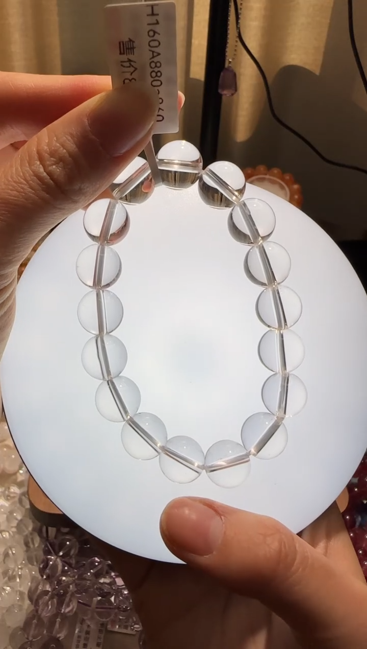 【闪购商品】水晶手链未镶嵌白水晶12mm+