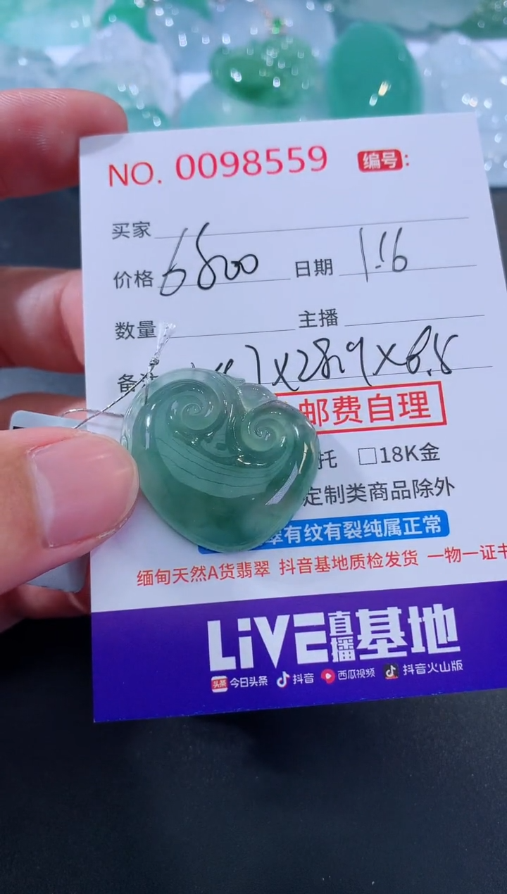 【闪购商品】翡翠颈饰未镶嵌天然缅甸A货翡翠