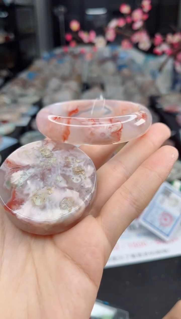 石英质玉未镶嵌手镯56圈口（赠送镯心）60565