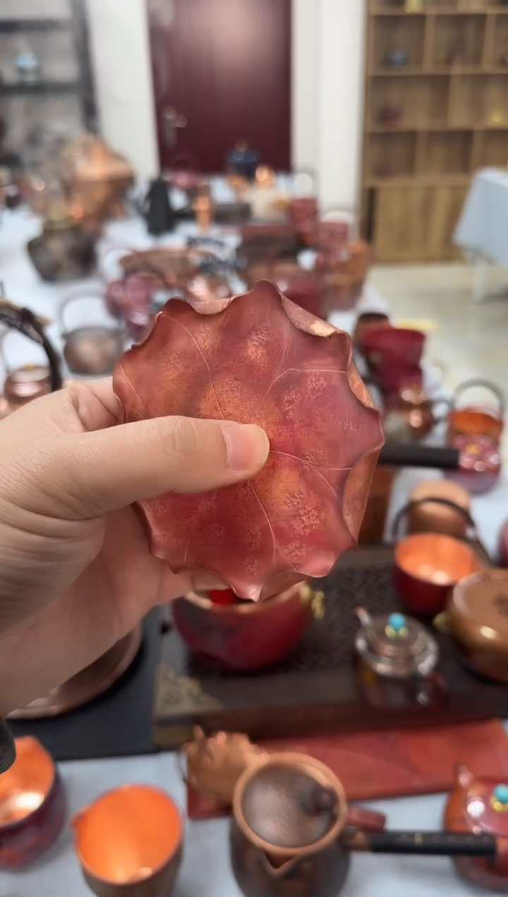 和*纯紫铜火烧色杯垫