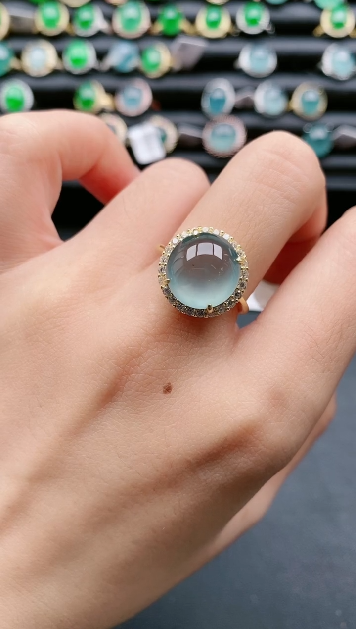 【闪购商品】翡翠戒指银S925镶嵌111111111