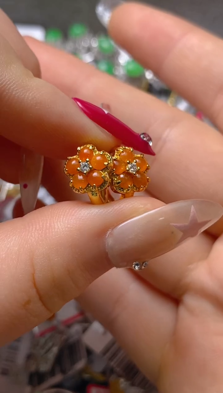 银S925镶嵌戒指翡翠百内无证书