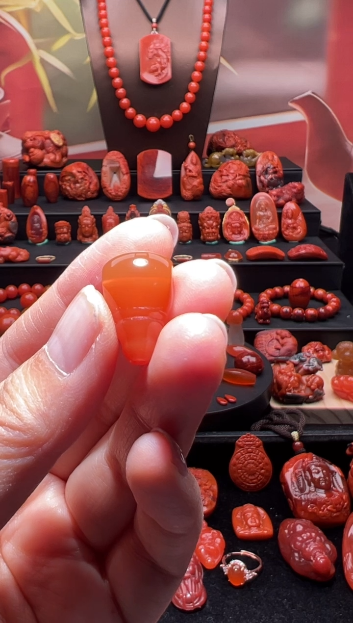 未镶嵌三通南红玛瑙宙三通