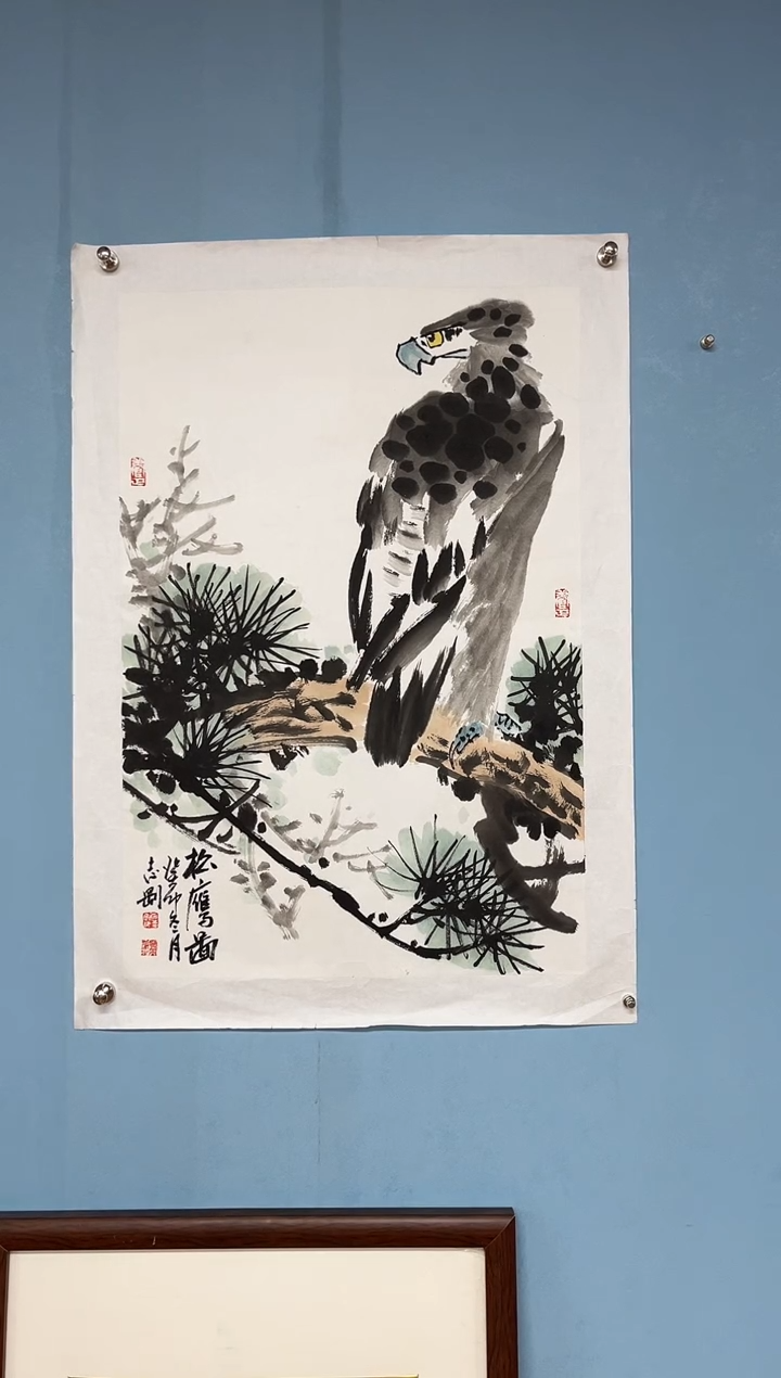 【闪购商品】国画田志刚松鹰图