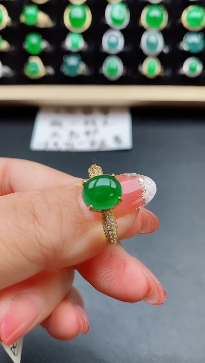 【闪购商品】翡翠戒指银S925镶嵌508050