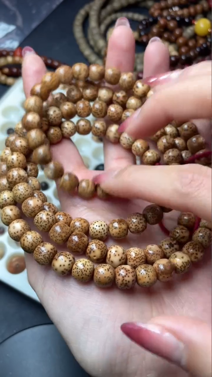 【闪购商品】星月菩提吊坠精工级陈籽桶珠9*8长串