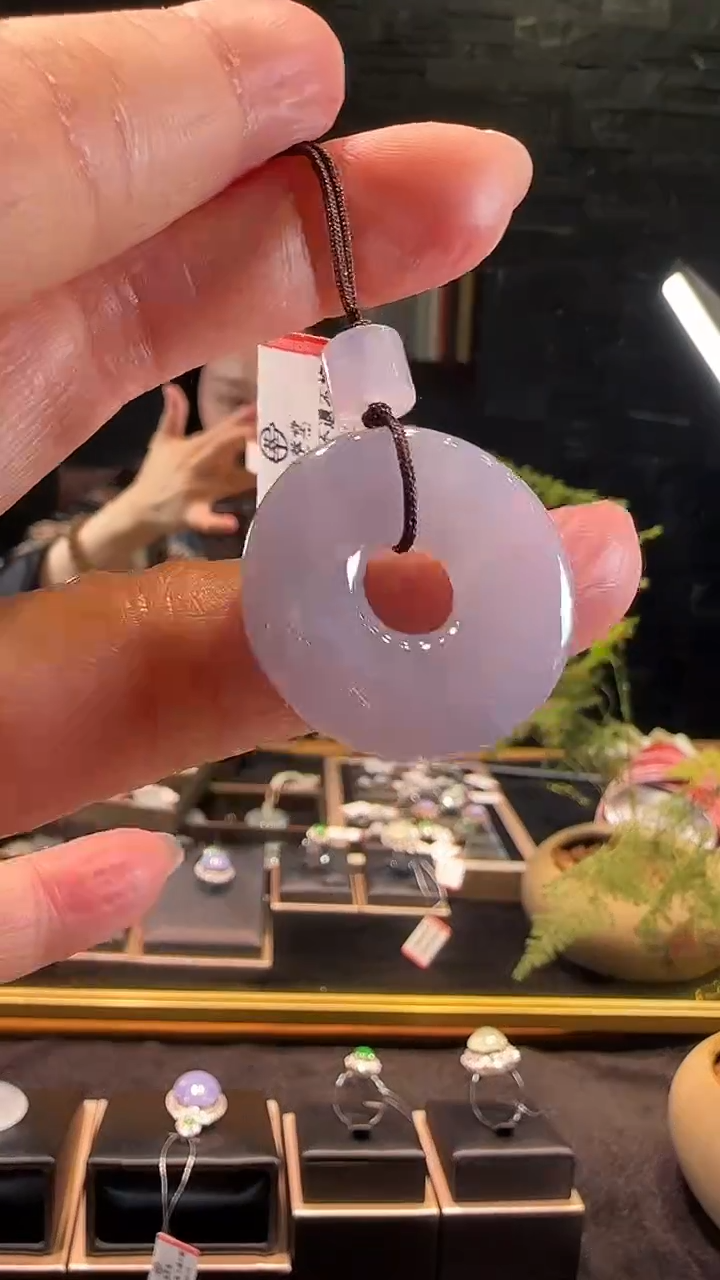 【闪购商品】翡翠颈饰未镶嵌蓝紫甜甜圈