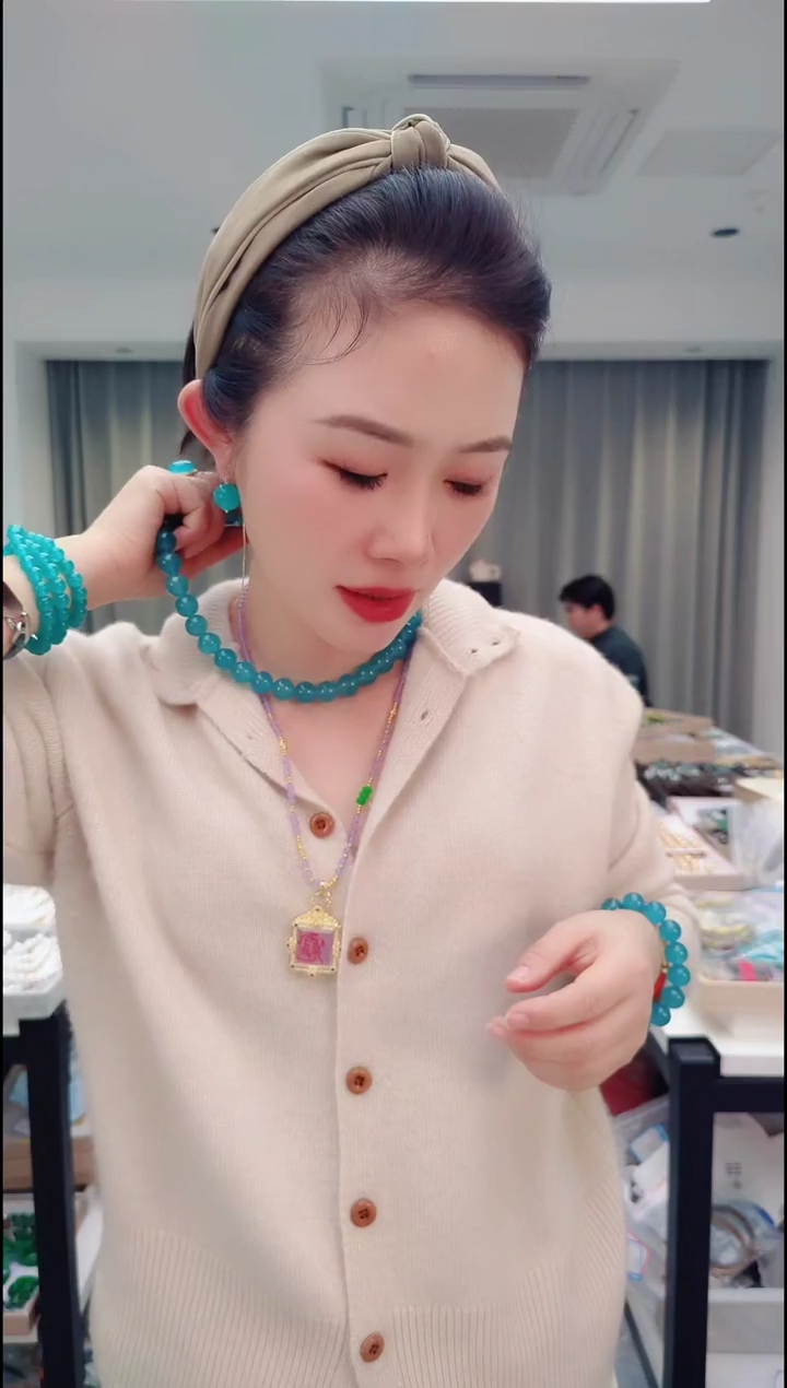 颈饰未镶嵌天河石3198天河单珠