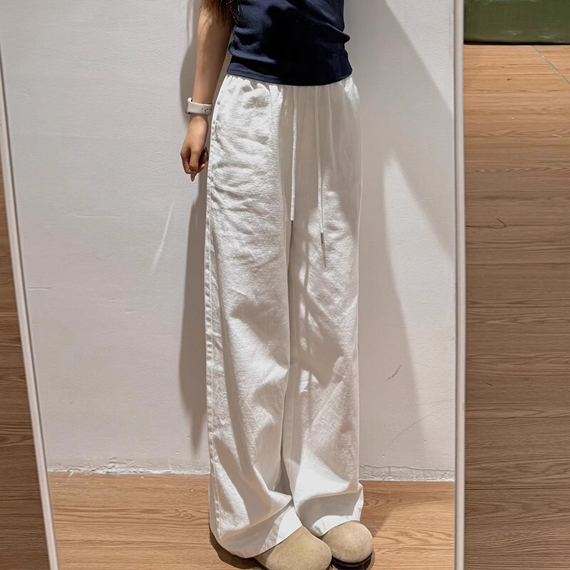 阔腿裤男秋冬加厚慵懒风垂感软糯休闲直筒裤