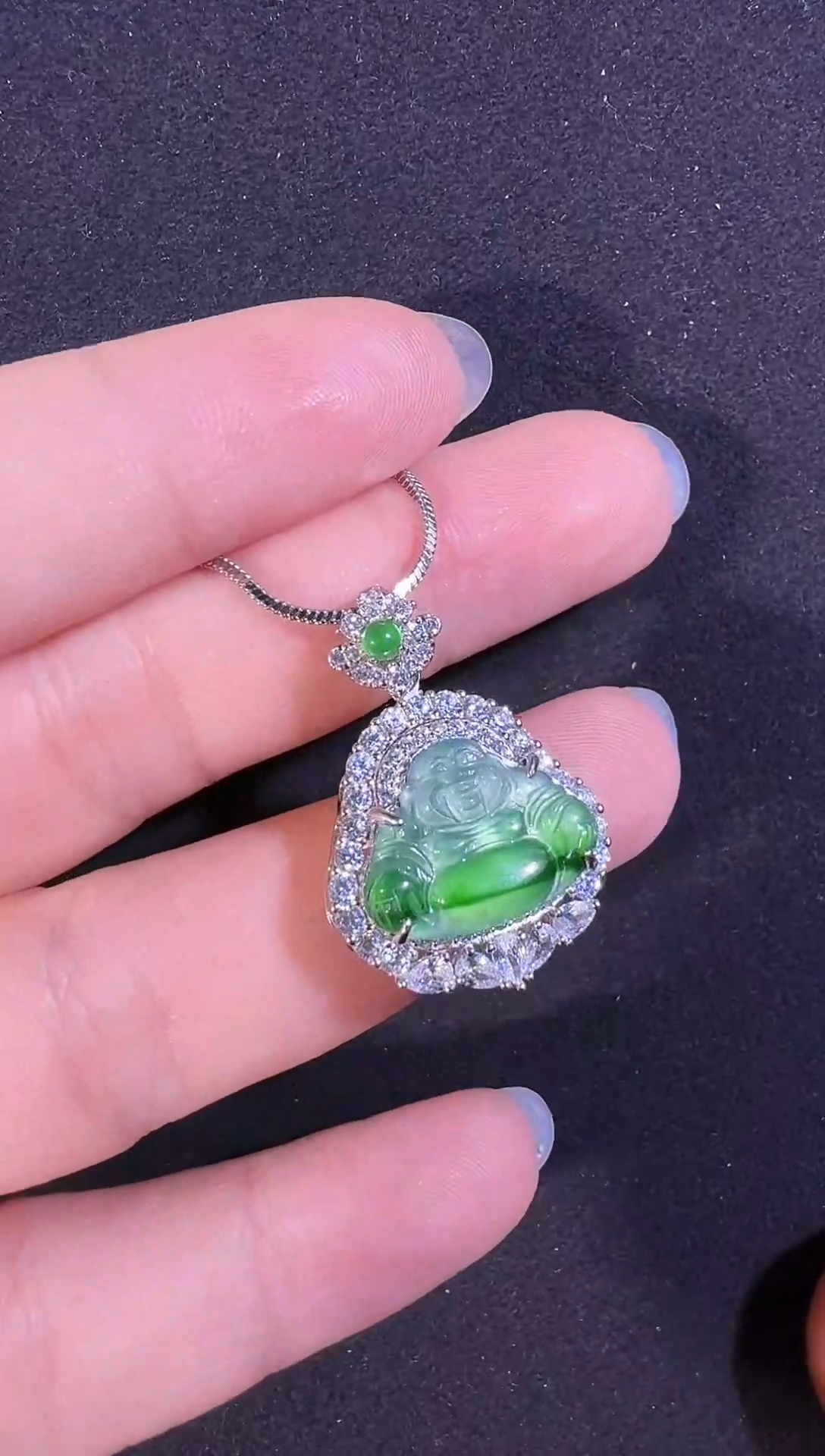 【闪购商品】翡翠银S925镶嵌吊坠(不含链)吊坠