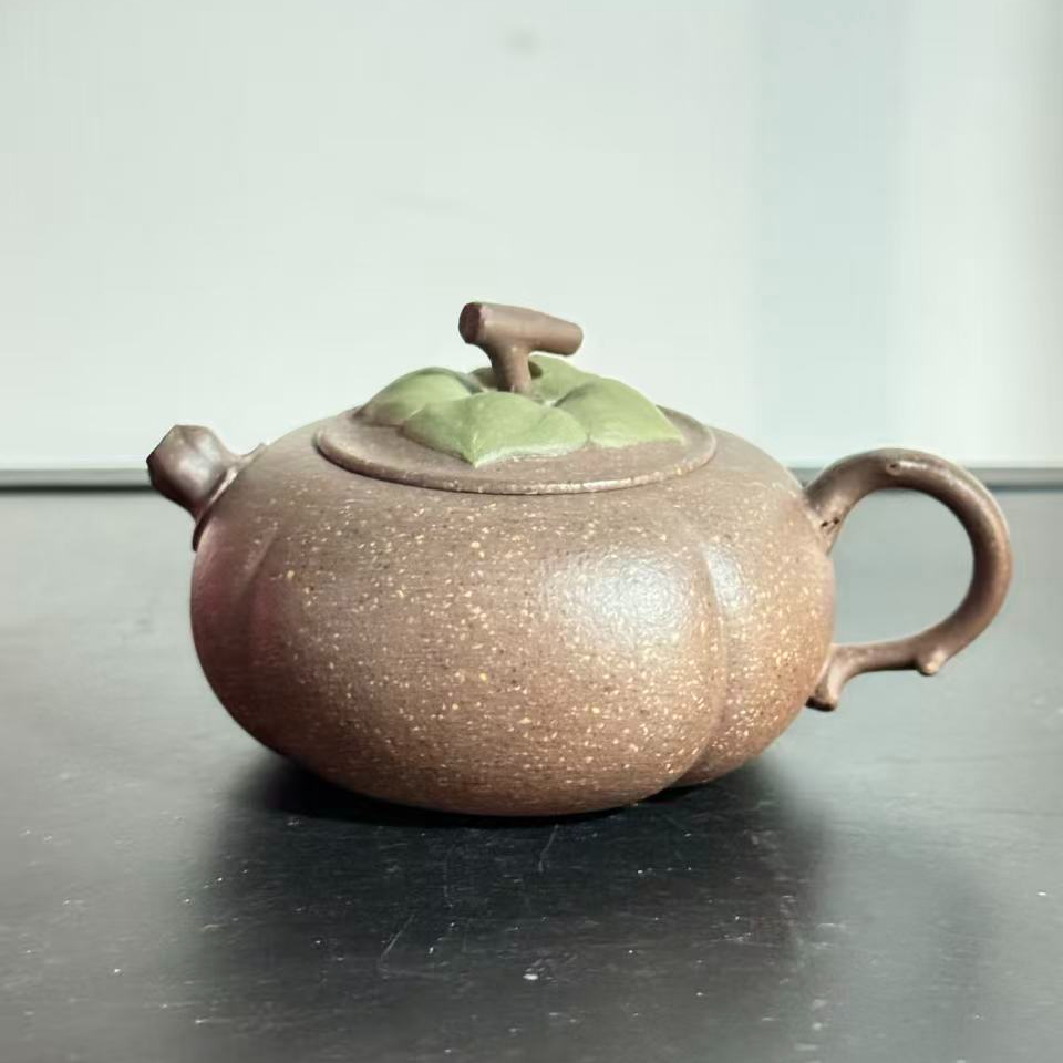 松泉茶器丨《有好柿（高温）》100cc  创意 简约 紫砂 茶壶 syj0132