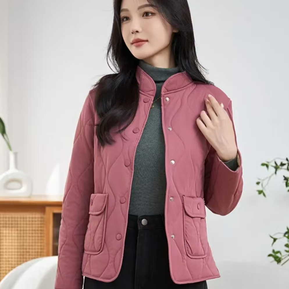 9251-女士5862款摩登考拉（羊毛轻绒衣）（葫芦纹豆沙红）