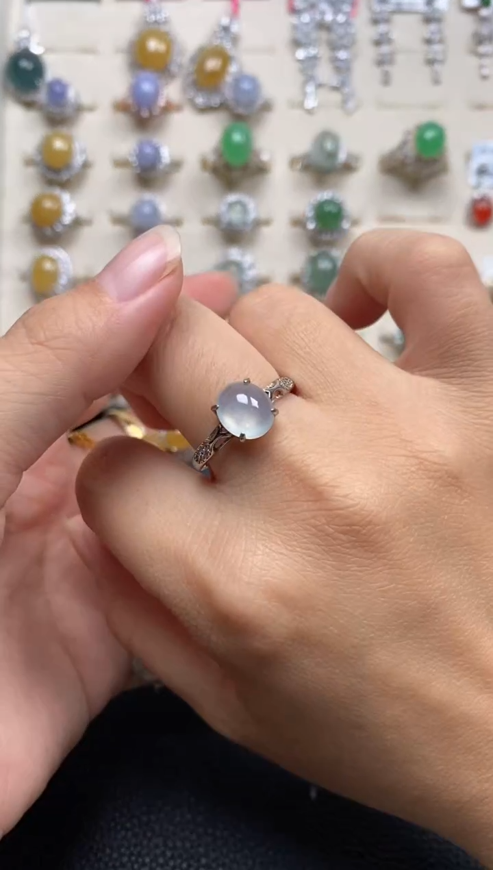 【闪购商品】翡翠戒指银S925镶嵌11111