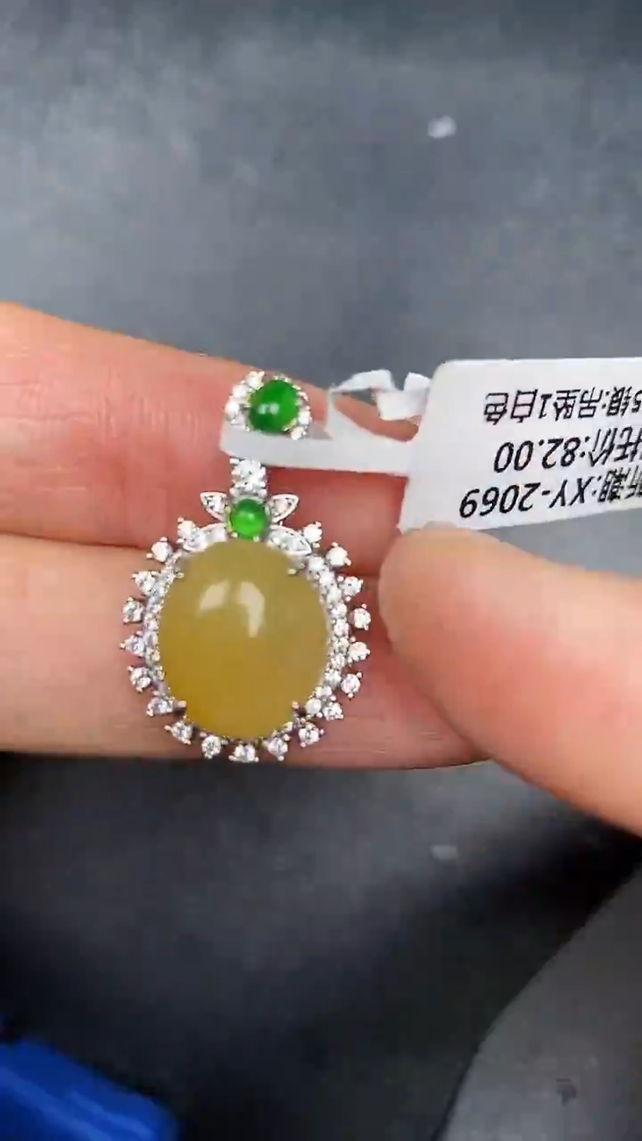 银S925镶嵌戒指翡翠3700