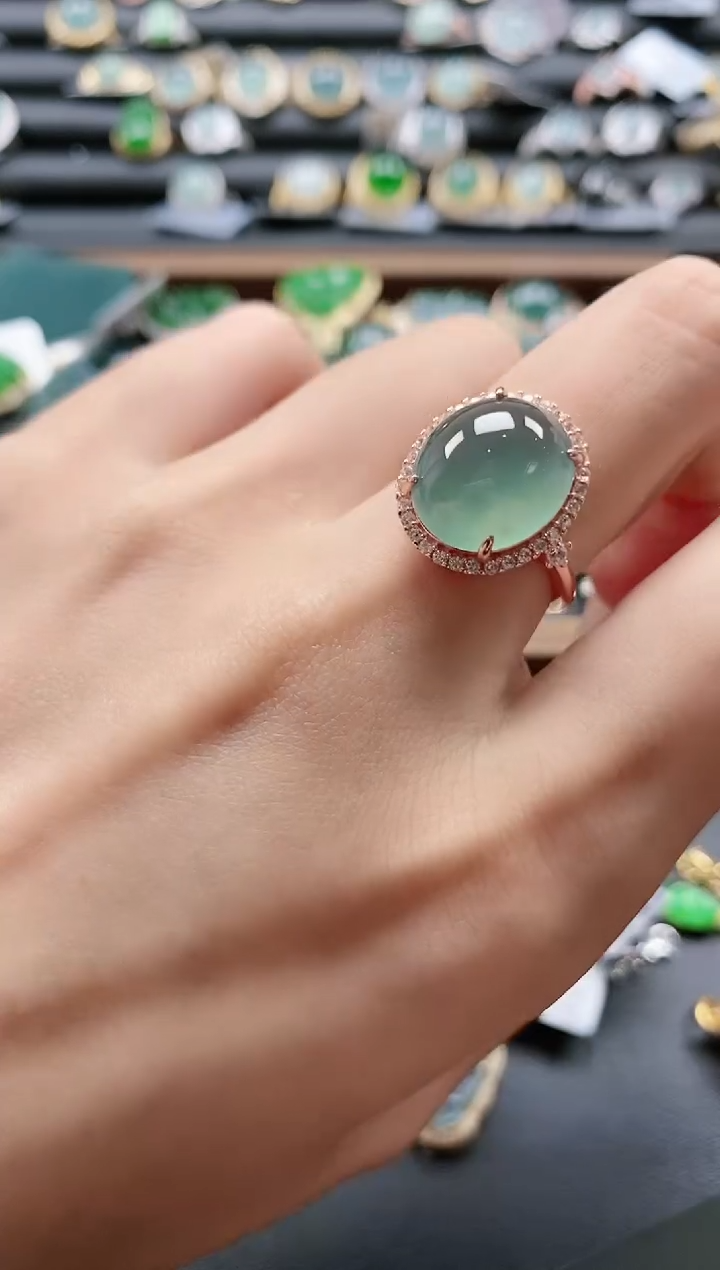 【闪购商品】翡翠戒指银S925镶嵌51151