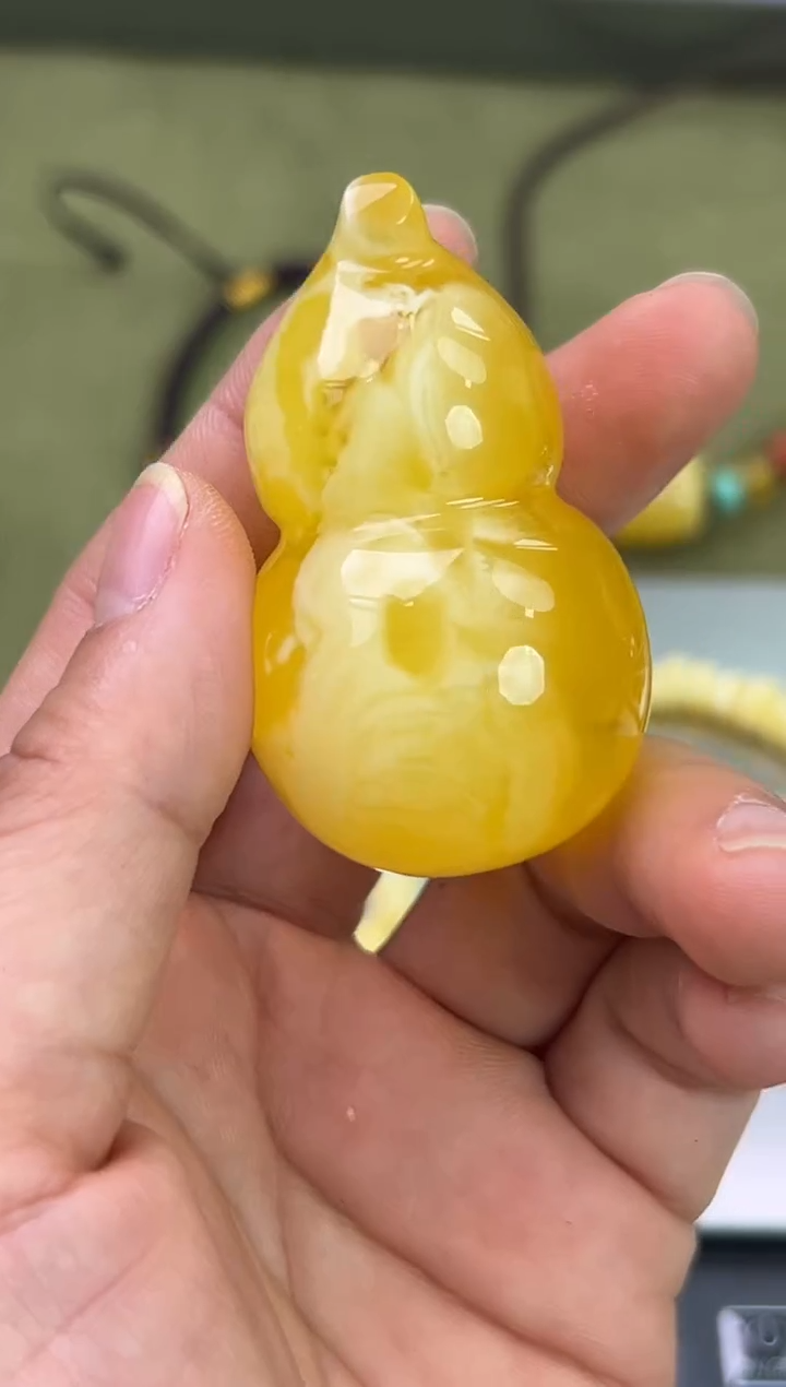 裸石琥珀未镶嵌琥珀蜜蜡吊坠