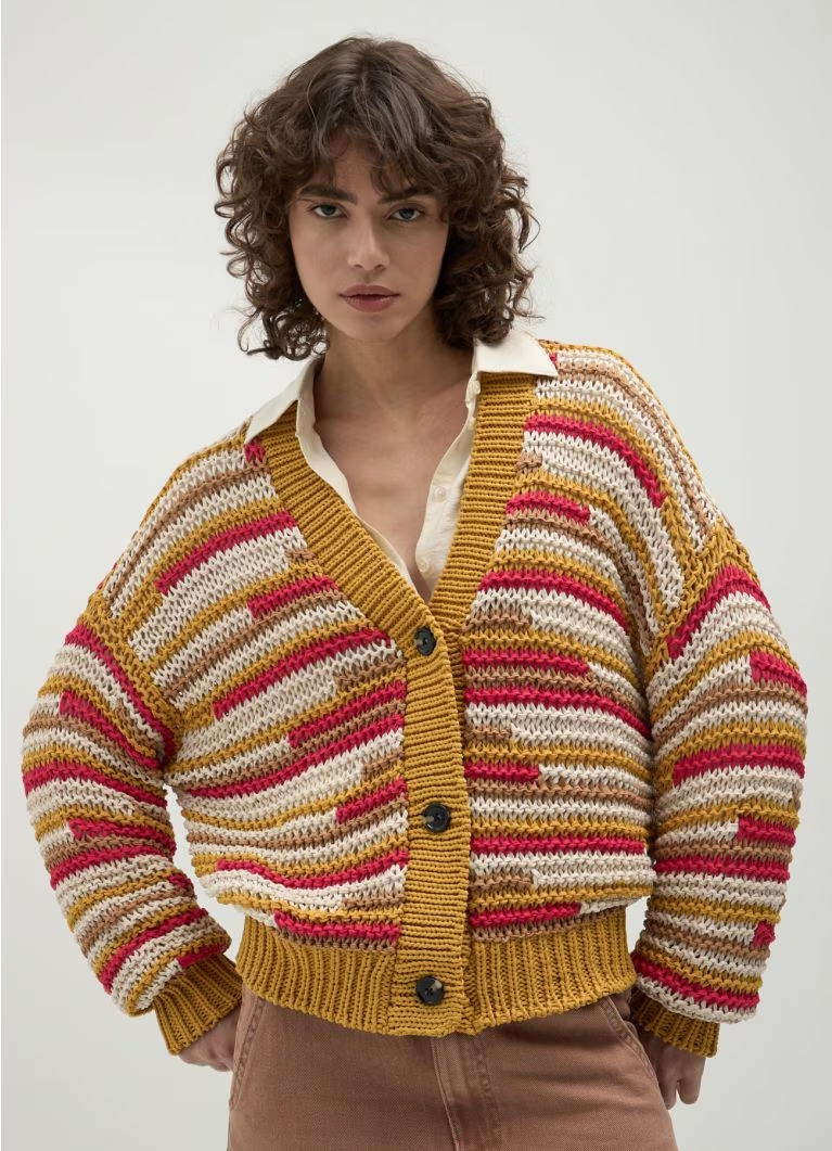 【扣号直播】春夏秋季外搭纯色上衣宽松针织衫薄款撞色时尚