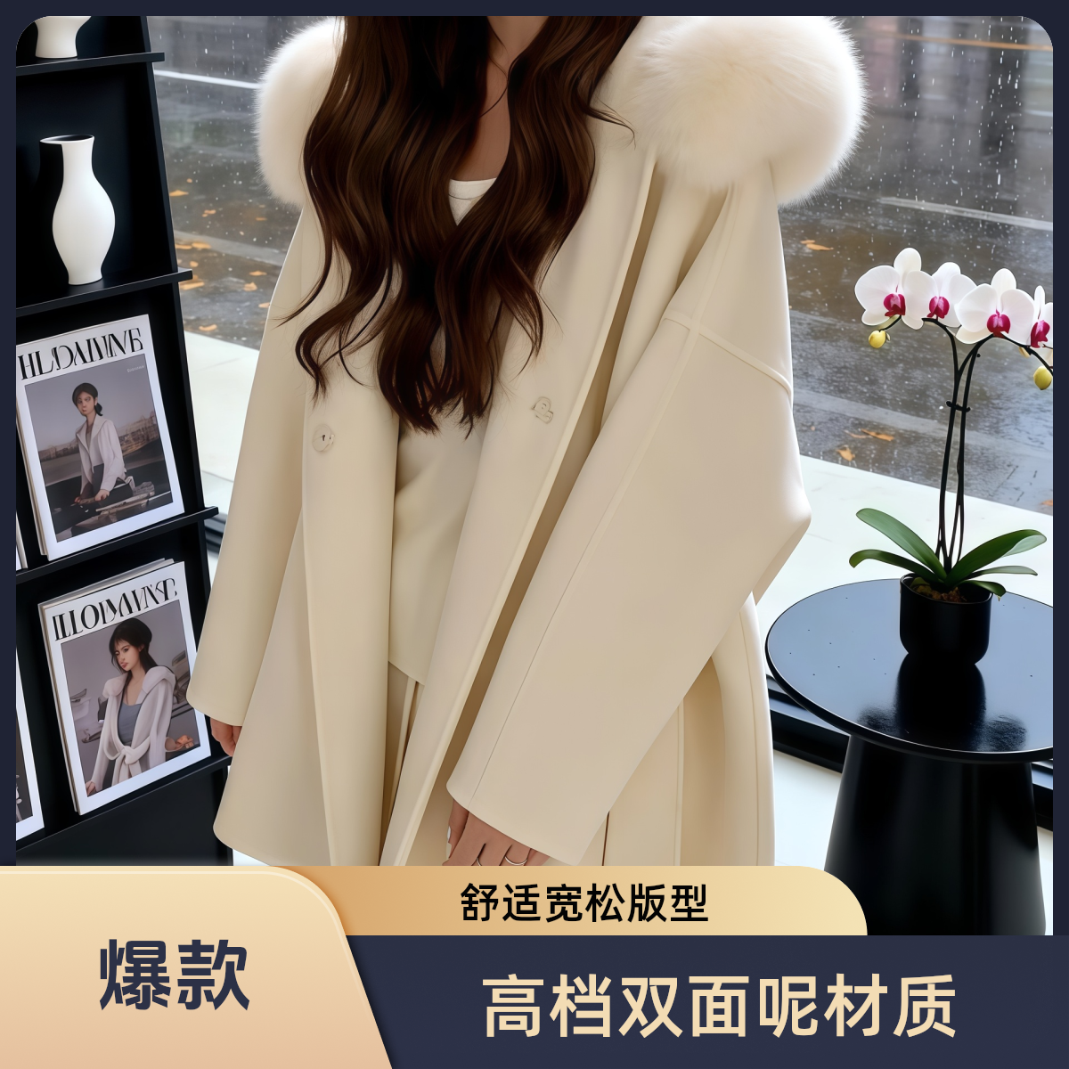 秋冬毛呢外套显瘦气质短款修身冬季百搭设计感时尚631~640