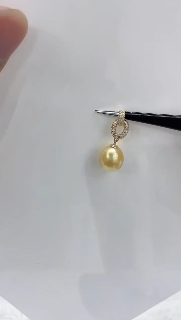 【闪购商品】海水珍珠吊坠(不含链)银S925镶嵌海水珍珠吊坠