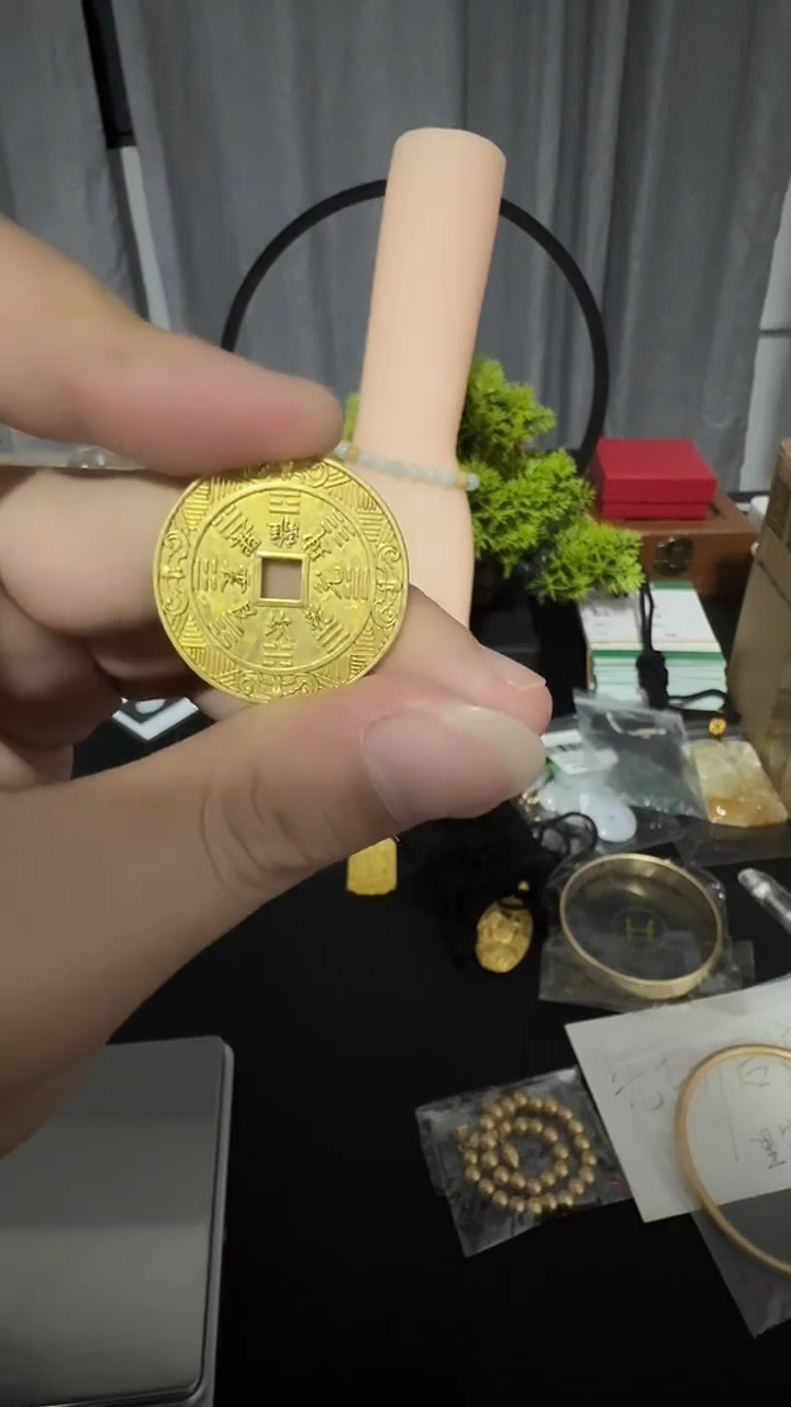 合金无八方来财合金吊坠（火烧不褪色）