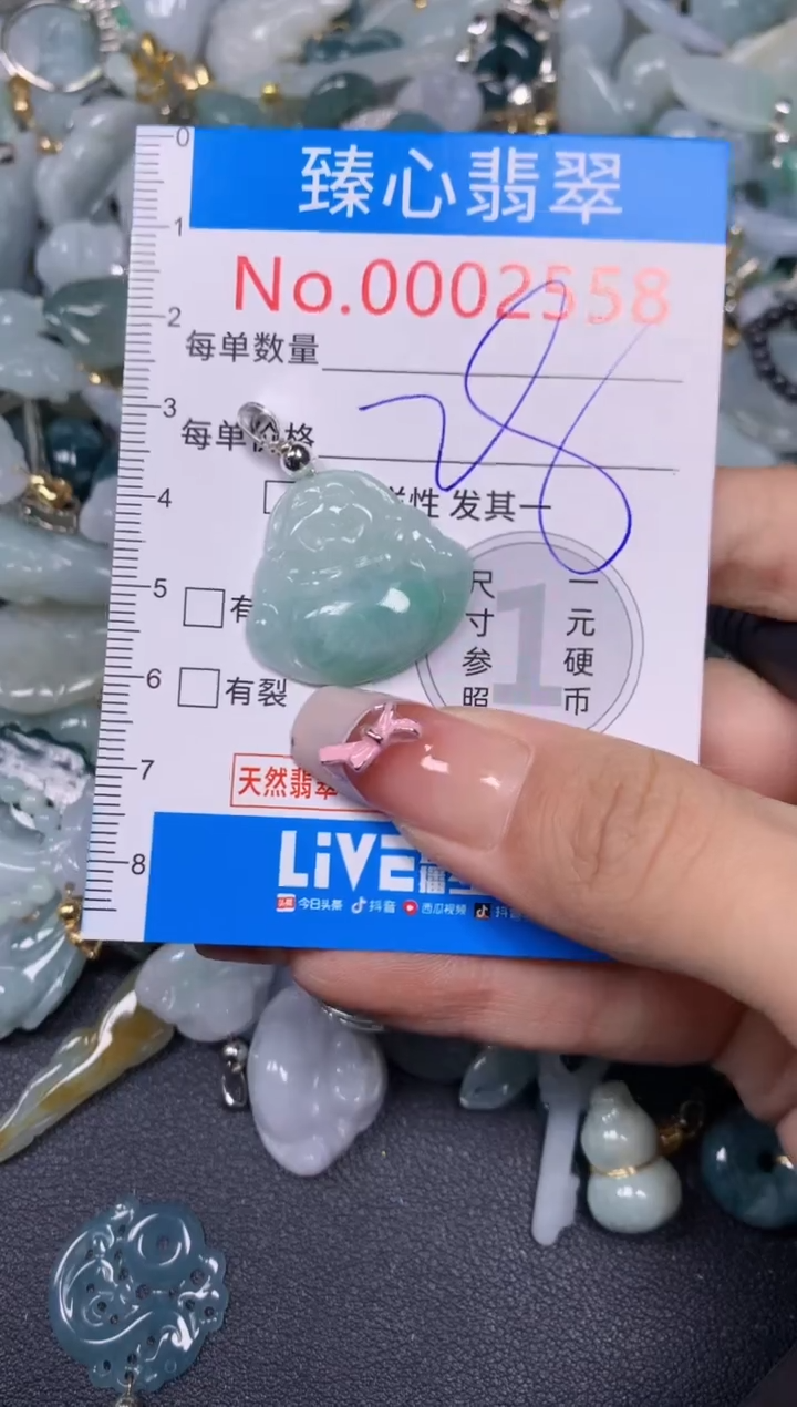 【闪购商品】翡翠颈饰未镶嵌含绳0002558