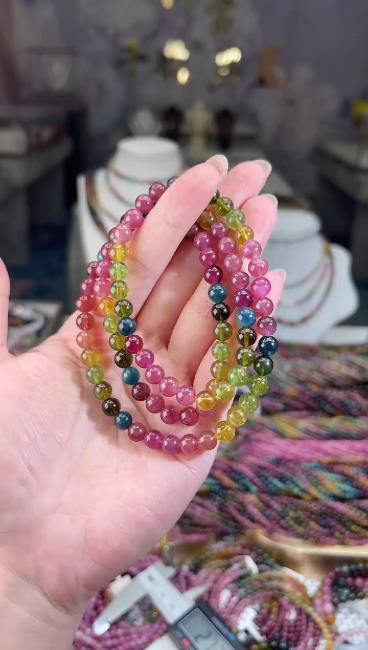 /未镶嵌碧玺6mm+碧玺单圈多样性发货