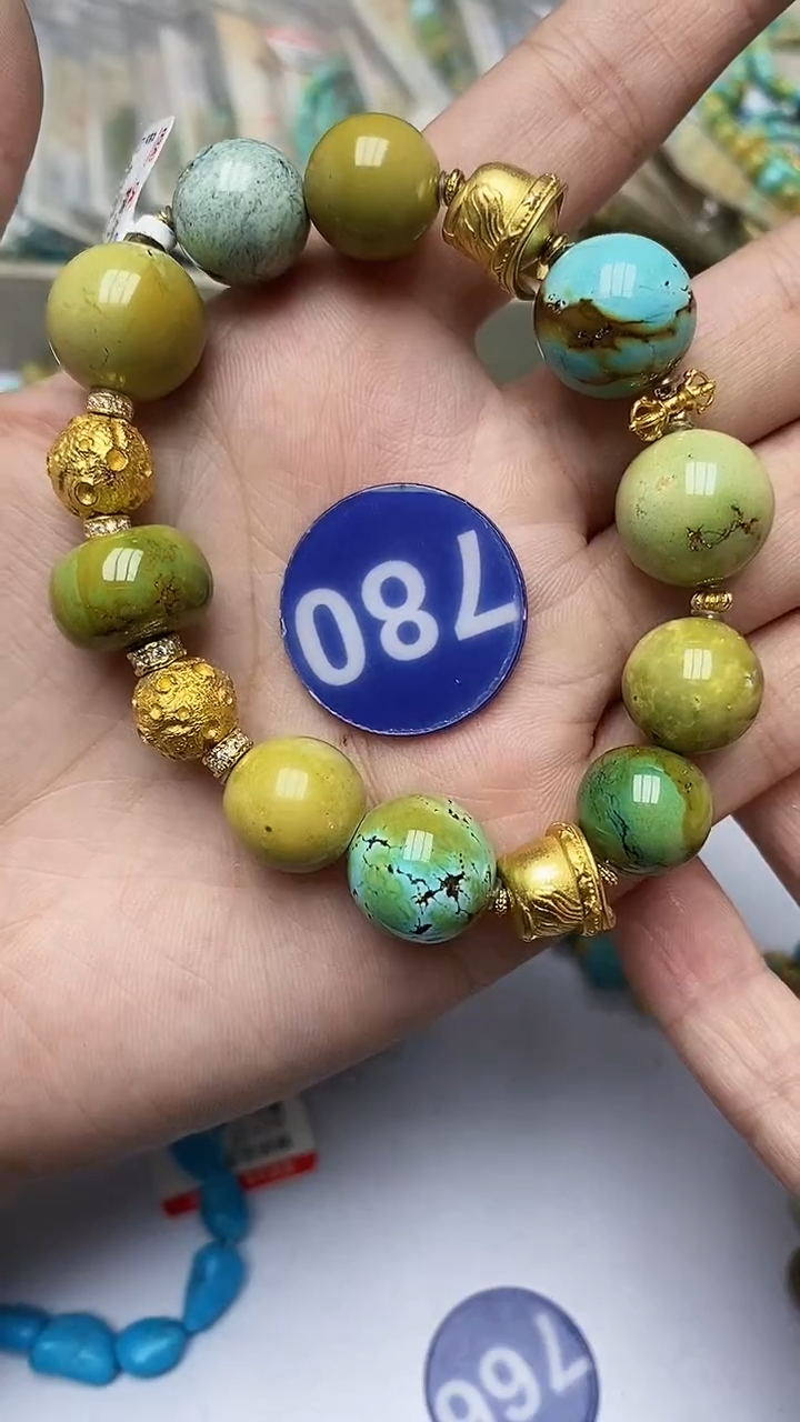 【闪购商品】绿松石手链银S925镶嵌780