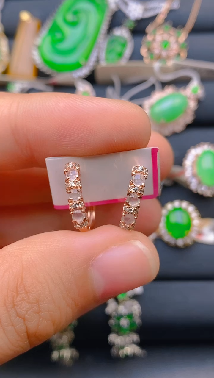 【闪购商品】翡翠戒指银S925镶嵌天然A货翡翠1