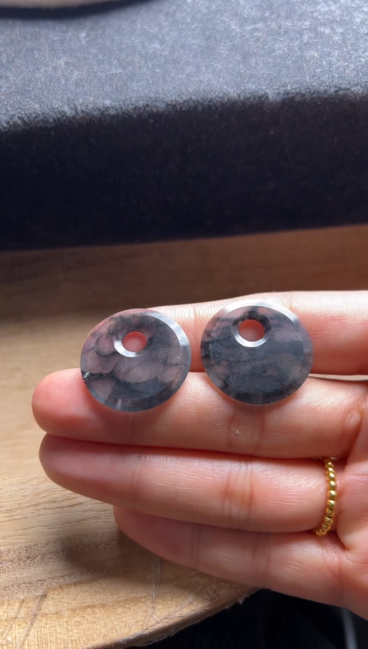 【闪购商品】定制翡翠未镶嵌乌鸡圆牌1500+150-zxh032