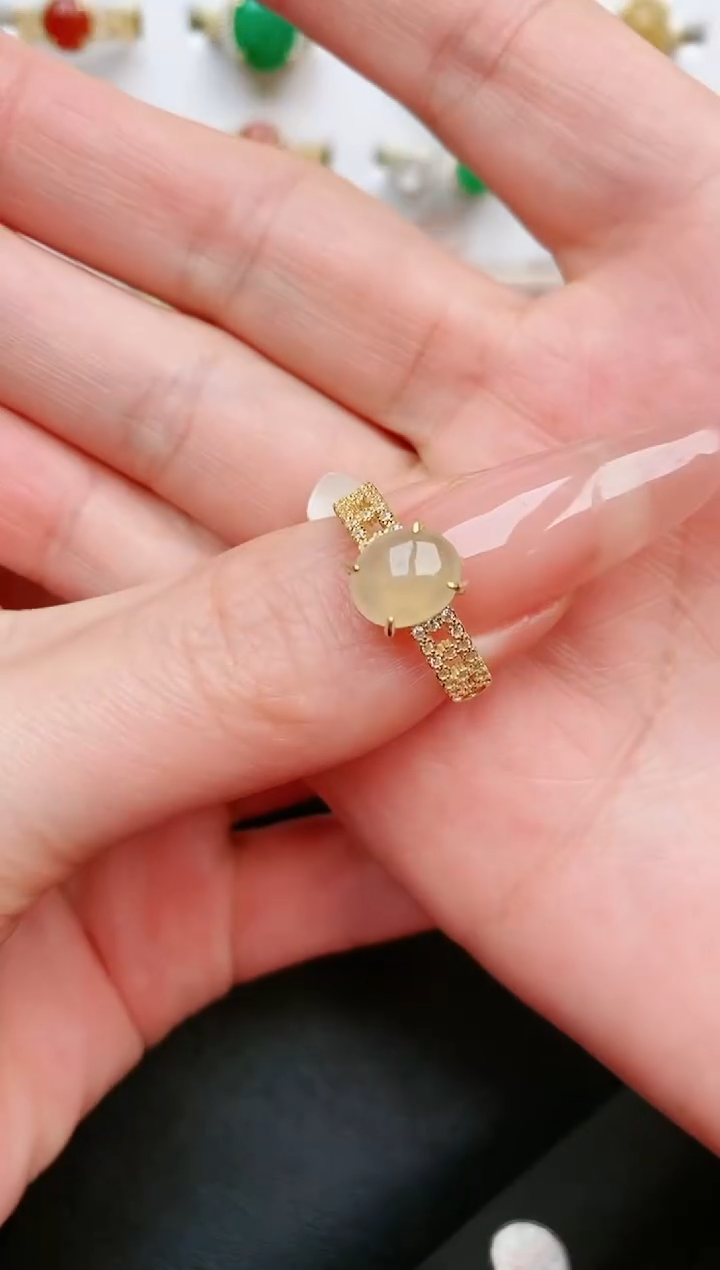 【闪购商品】翡翠戒指银S925镶嵌....