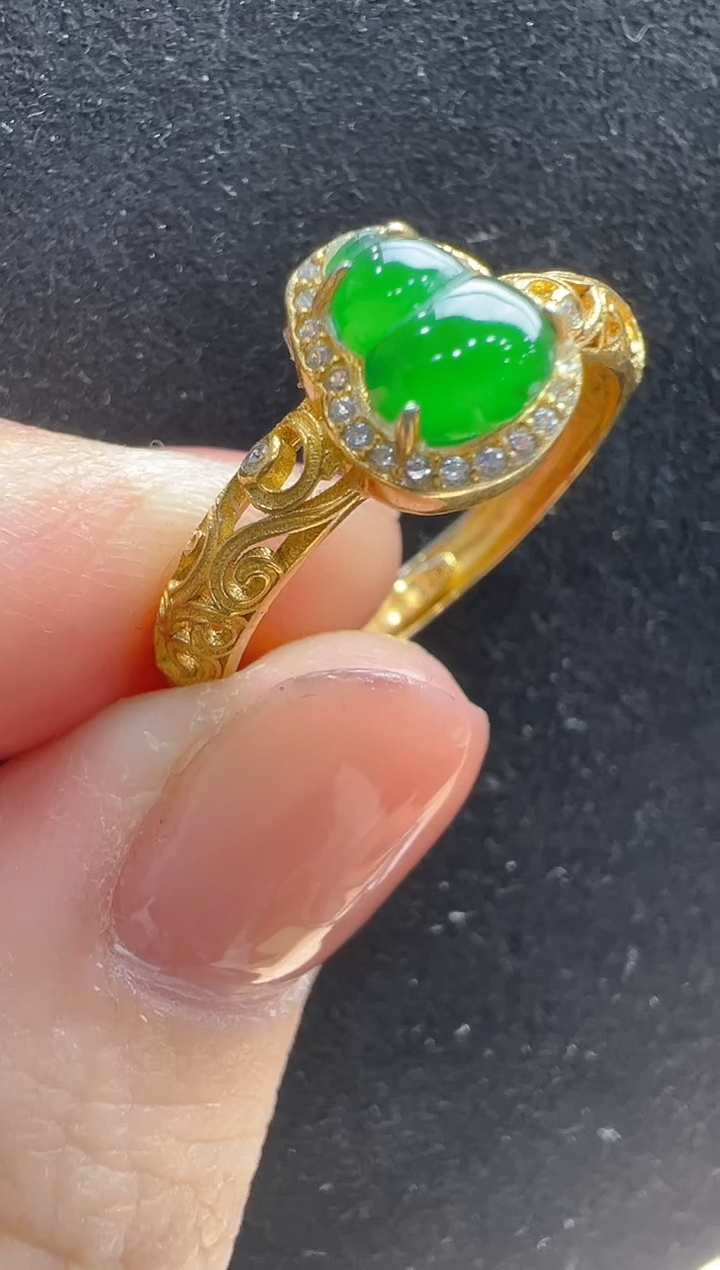 【闪购商品】翡翠戒指银S925镶嵌多样性发货拍一发一
