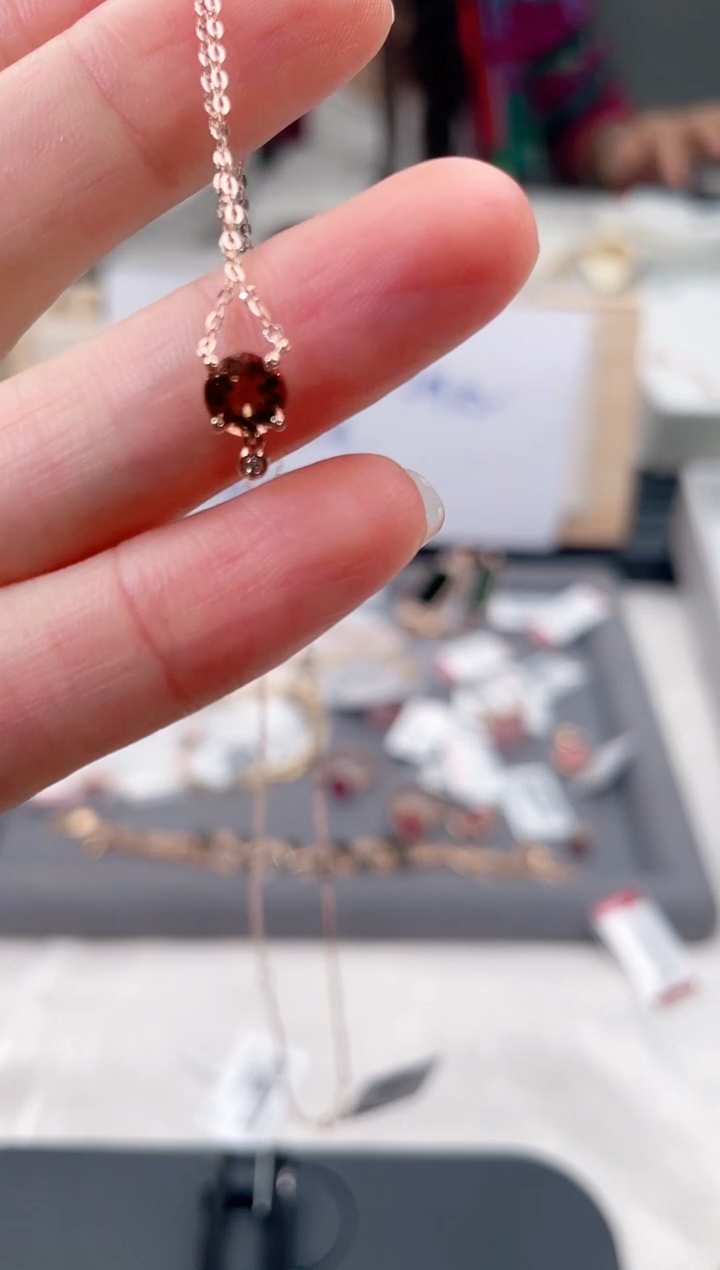 18K金镶嵌颈饰碧玺高货