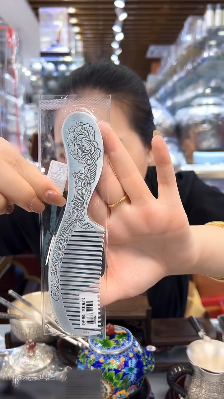 纯手工999梳子 牡丹